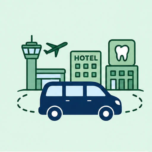 Free transport between the airport, your hotel and our clinic